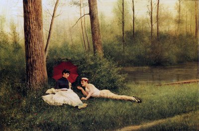 A Rest After Boating, 1885 by Georges Croegaert